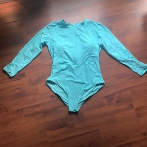 Teal One Piece Bathing Suit